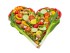 A heart made of vegetables. healthy eating